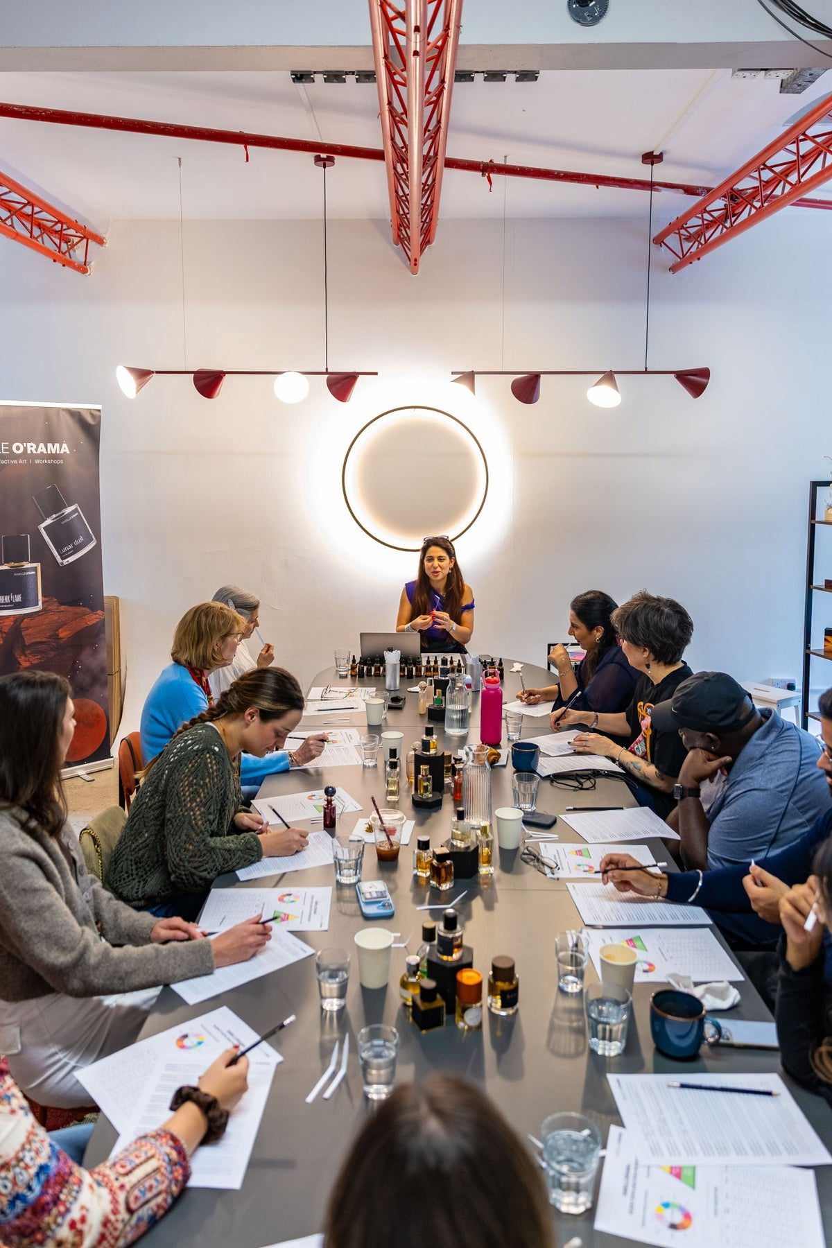 A scent workshop under way in the Mabelle O'Rama studio in London